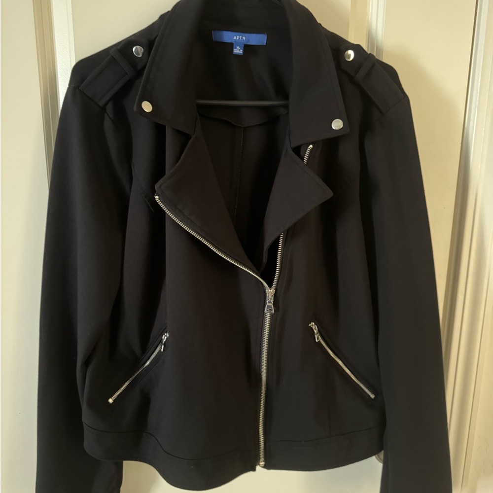 Apt. 9 Black Motorcycle Style Jacket